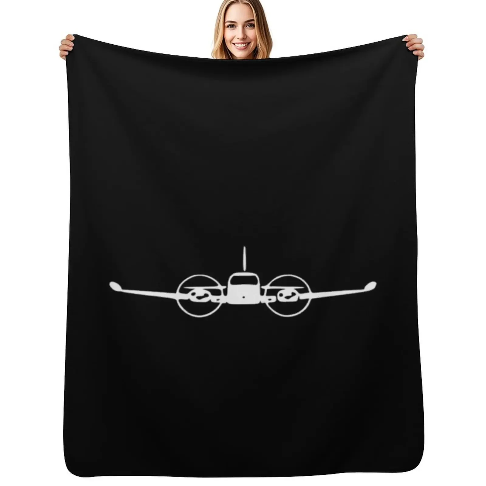 

Cessna 310 Twin Engine Airplane T-Shirts Gift For Fans, For Men and Women Throw Blanket Baby Flannels Camping Blanket