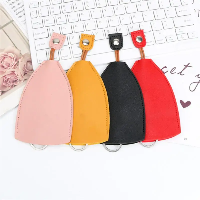 귀여운 만화 남녀공용 풀 타입 키 백, PU 가죽 키 지갑, 가정부 자동차 키홀더 케이스, 가죽 키체인 파우치, 신제품