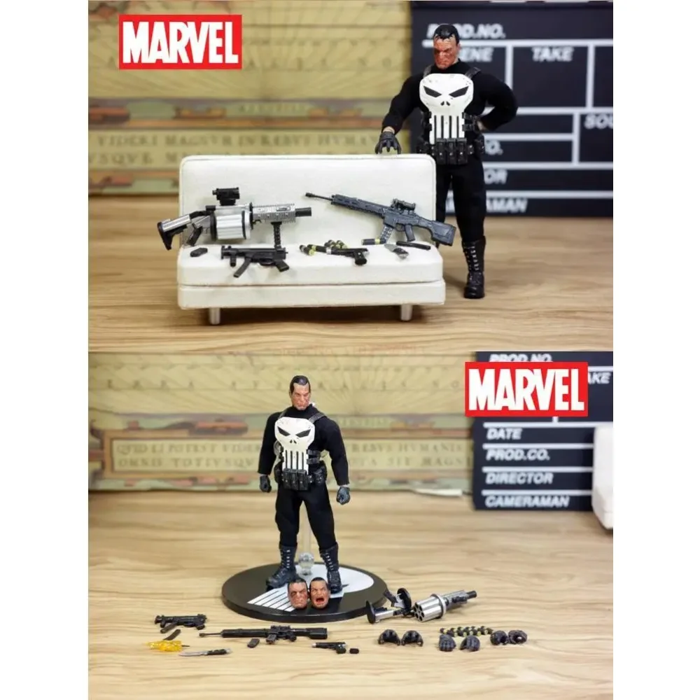 

Фигурка The Punisher 1:12 SDCC, 6-дюймовая, подвижная, из ткани, ручной работы, модель, белая, с гравировкой черепа, игрушка