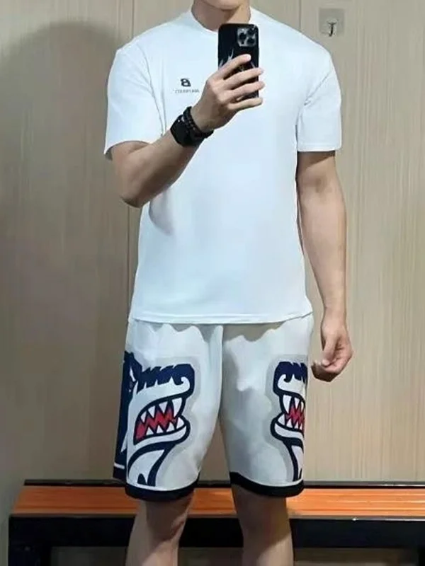 

Мужские летние шорты из ледяного шелка: свободные, тонкие, быстросохнущие, средней длины, для пляжа и активного отдыха, модные, брендовые