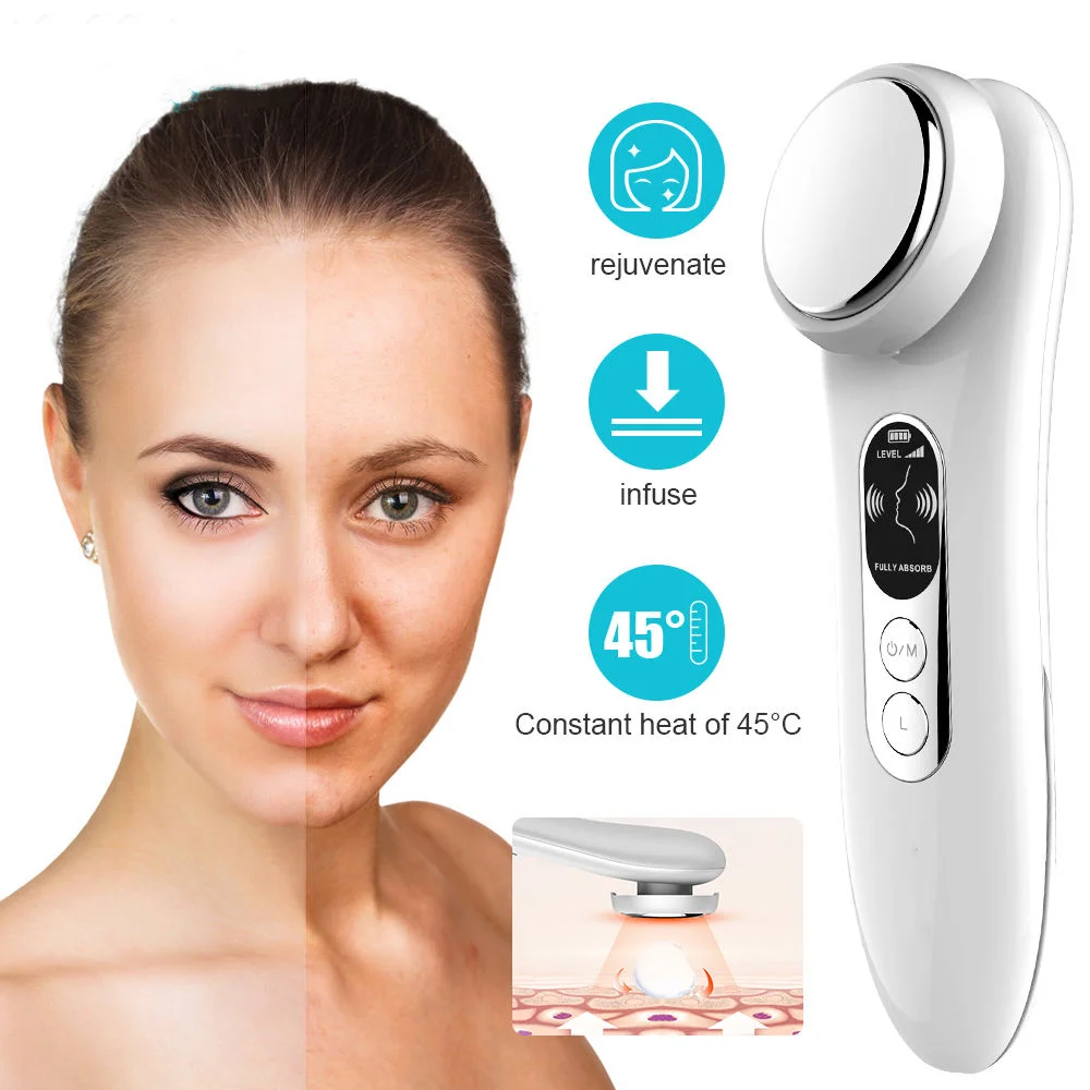 

Portable Ion Facial Lifting LCD Display Deep Cleaning Face Massager Beauty Device