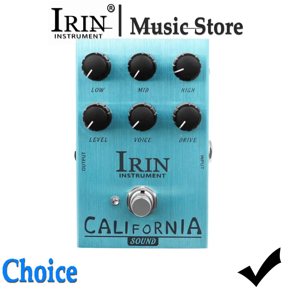 IRIN AN-32 California Sound Amp Simulator Overdrive Distortion Pedal Rock Tones from OD to Dist Pedal for Electric Guitar Effect