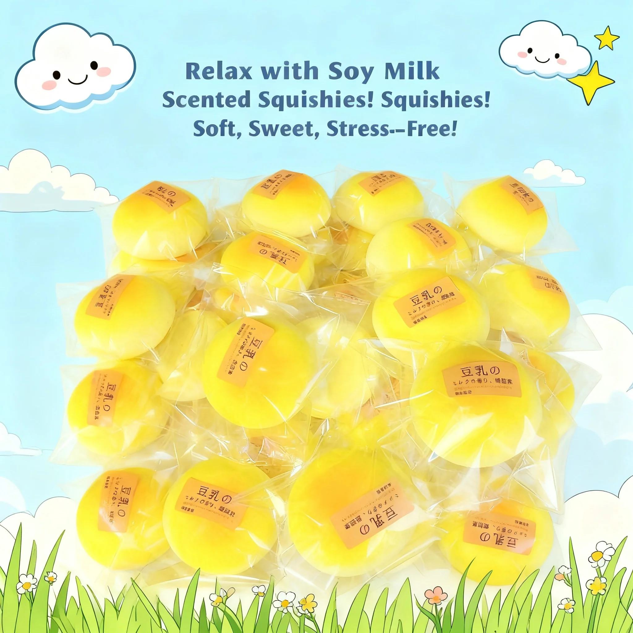 

Slow Rise PU Squeeze Toy Simulated Soy Milk Bread Wet Soft Sticky Decompression Model Gift Props for Students