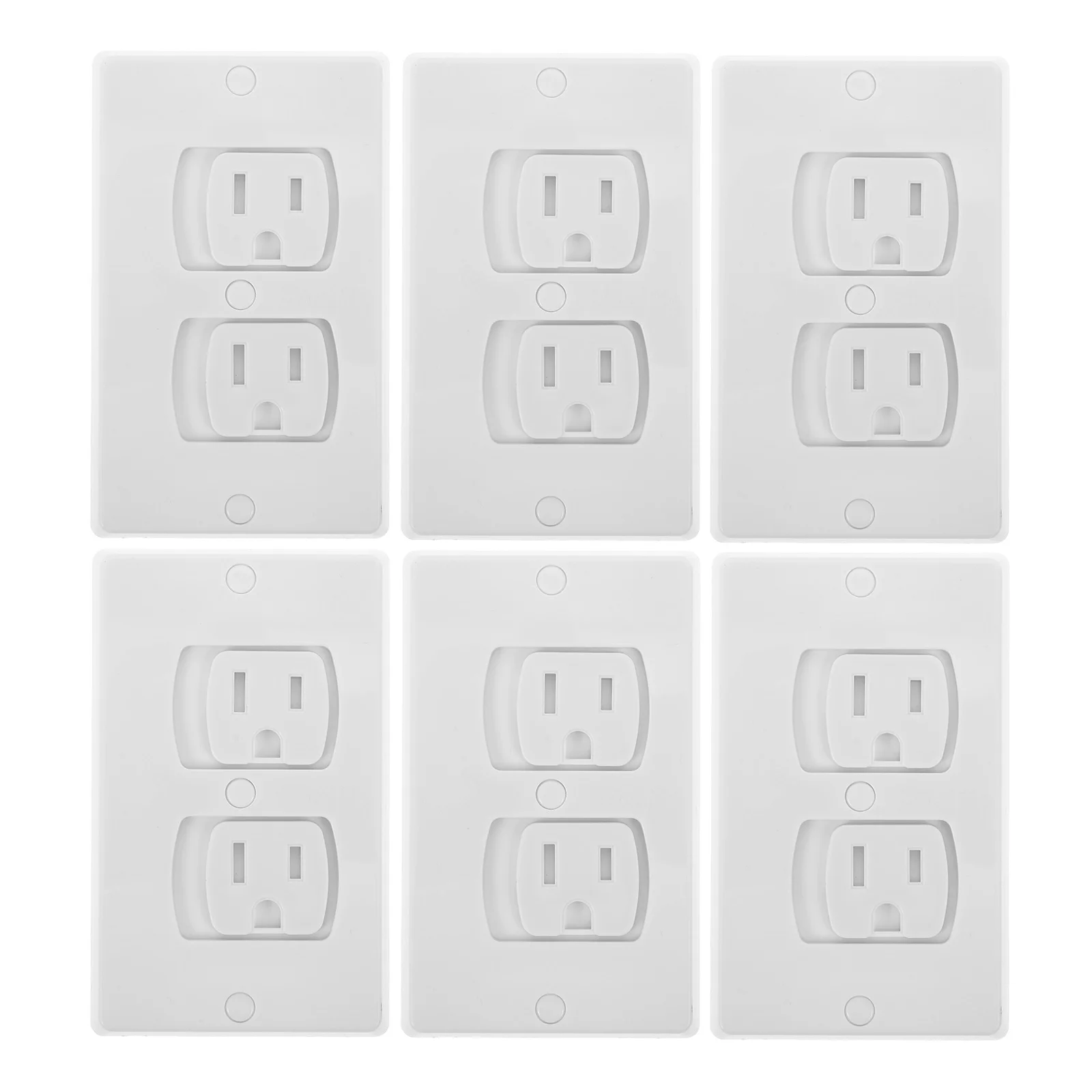 

6Pcs Childproof Outlet Covers Electric Safety Wall Socket Plug Auto Closing Baby Proof Wall Socket Cover with Spring Design