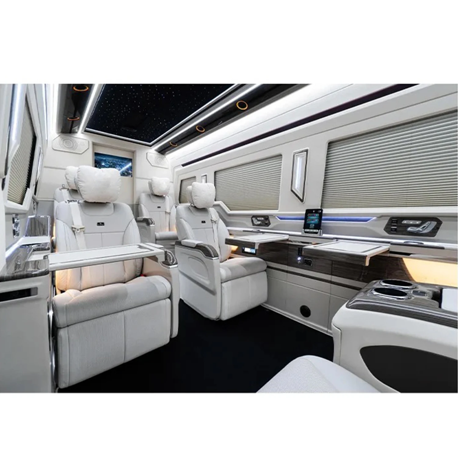Luxury Electric Honeycomb Curtains Sunshade for VIP Van coach Motorhome RV Camper caravan Minibus Bus Sprinter Hiace Coaster