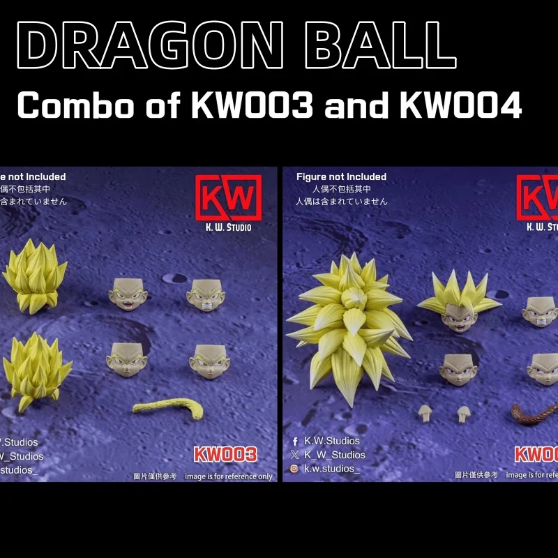 

Kw Studio Dragon Ball Gt S.H.Figuarts Shf Kw003 Kw004 Ssj3 Goku Gt Head Accessories Kit Anime Action Figures Toys Models