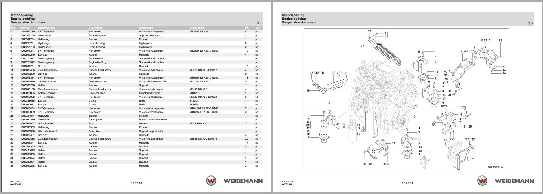 Weidemann Machinery 11.6 GB PDF 2023 Spare Parts Catalog Multilingual Languages