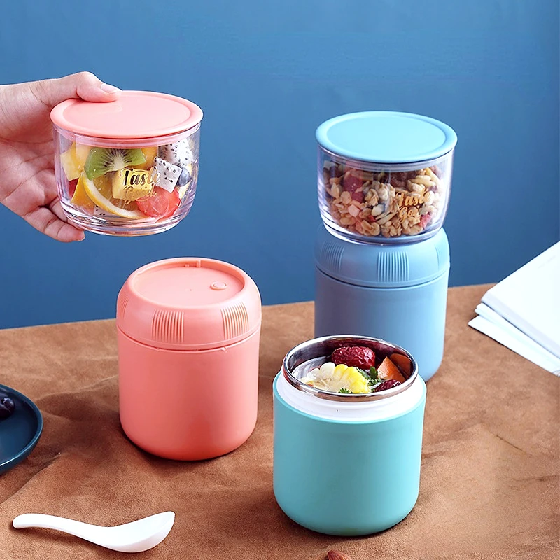 

Cereal on The Go Cups for Kids Breakfast Drink Milk Cup Yogurt Cup to Go Portable Breakfast Cup Food Processor Large Capacity