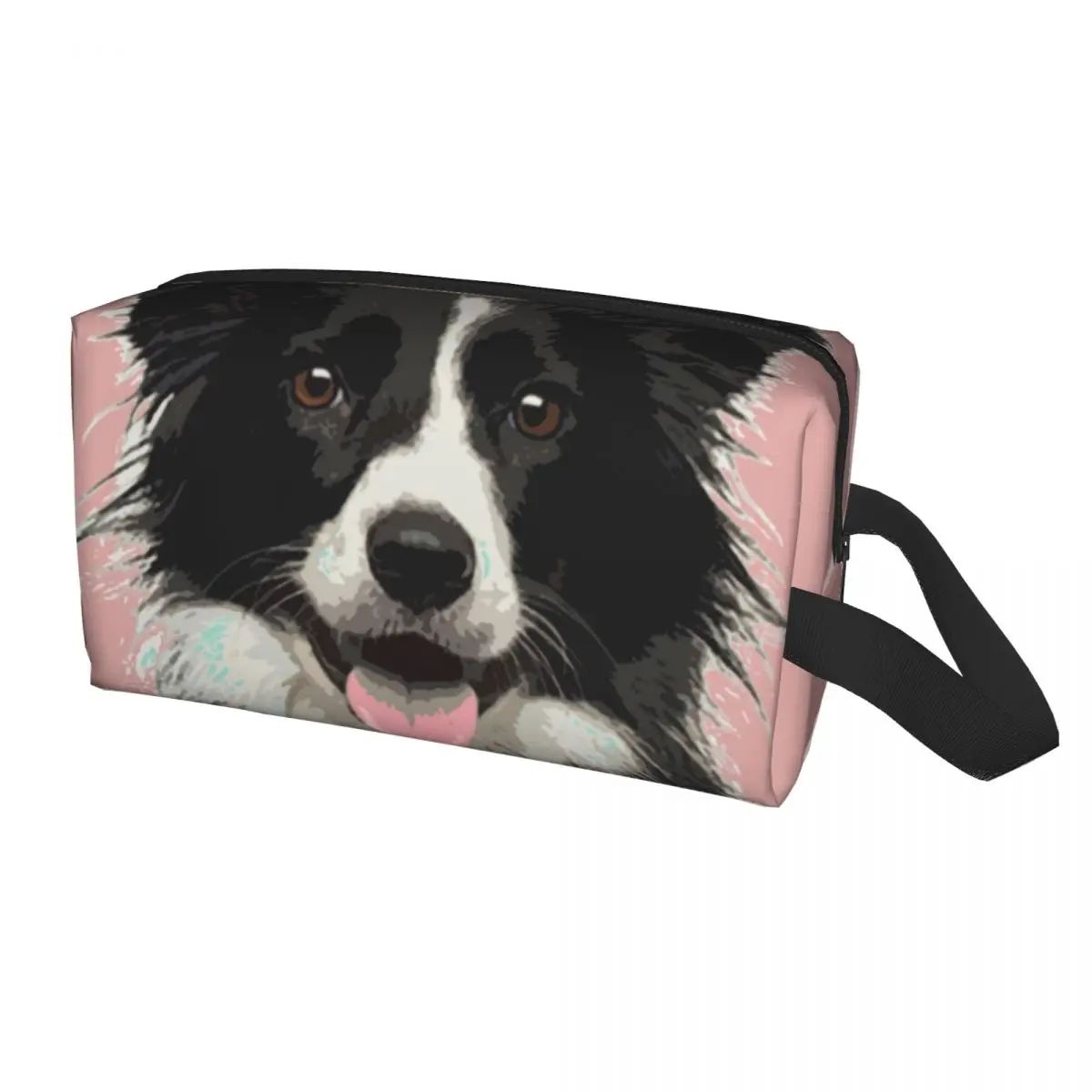 

Border Collie Cosmetic Bag Women Kawaii Large Capacity Dog Breeds Makeup Case Beauty Storage Toiletry Bags