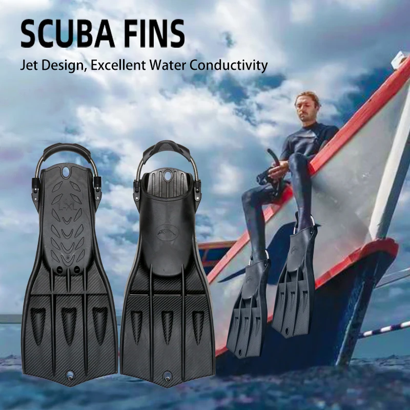 

Professional Scuba Diving Snorkel Fins Adjustable Buckles Swimming Flippers Short Silicone Frog Shoes For Adult Diving Equipment