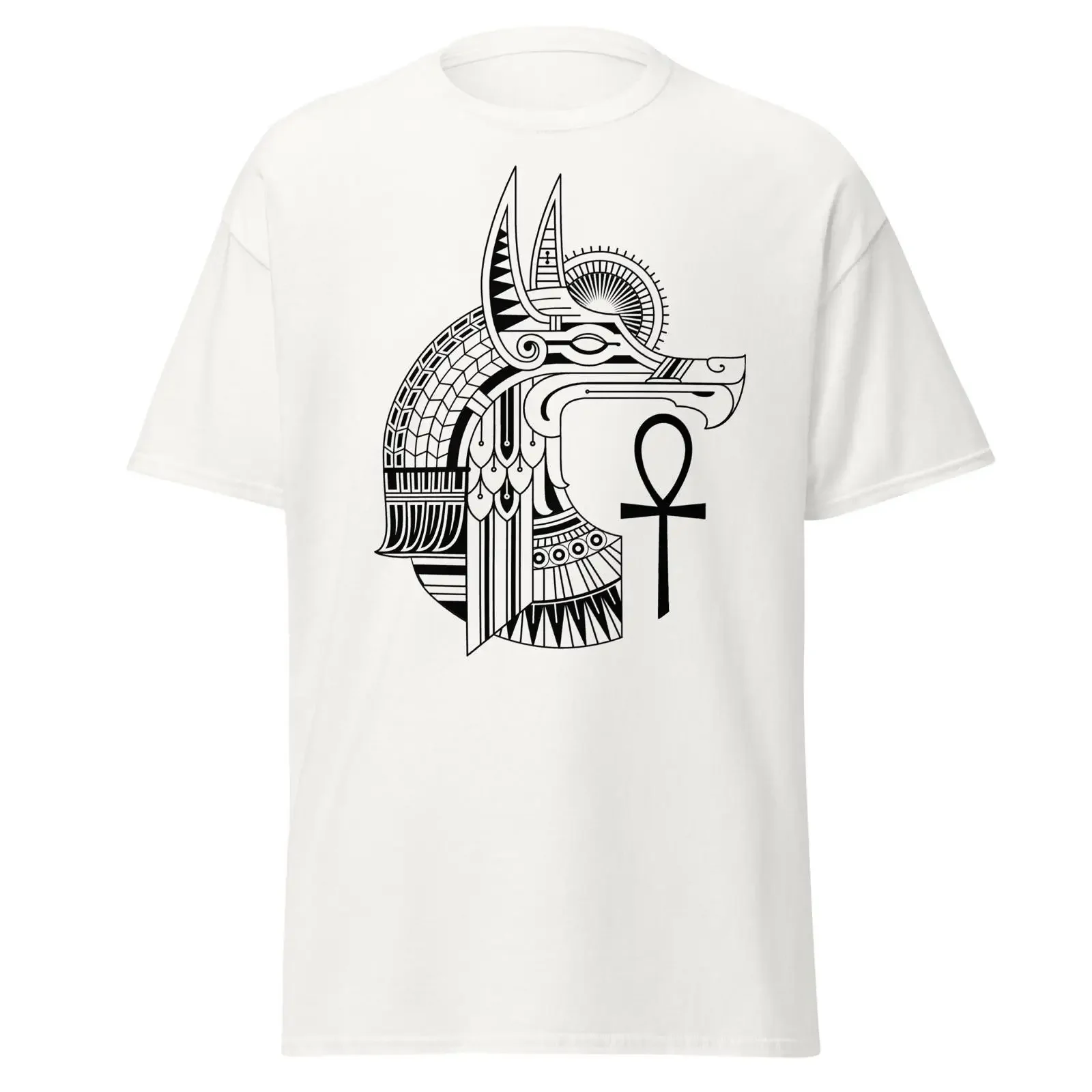 ANUBIS classic tee vintage Washed Breathable Soft Slightly Casual Versatile designer clothes Stretched graphic Unisex Stylish
