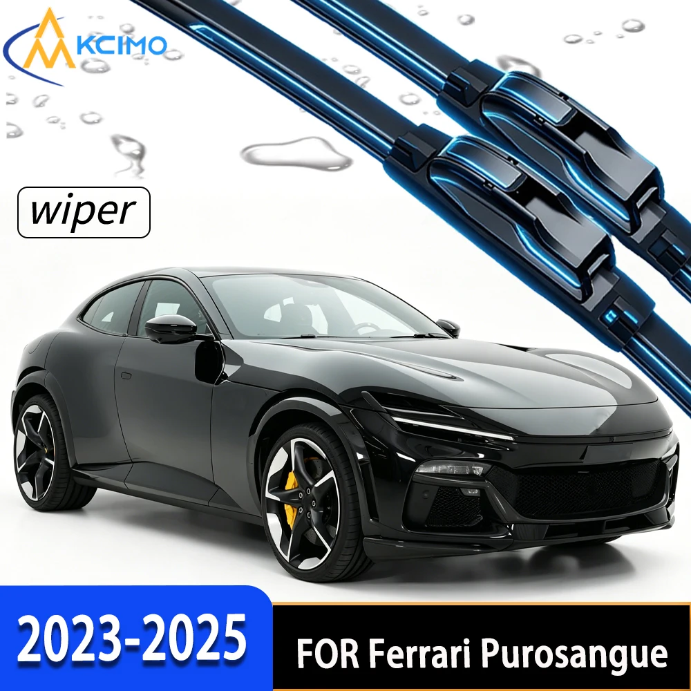 

Premium High Performance Front Windshield Wiper Blades, Durable Natural Rubber, Direct Fit for Ferrari Purosangue F175 2023-2025