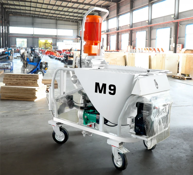 M9 Construction Gypsum Plaster Machine Wall Spray Tool with Pump and Motor Core Components