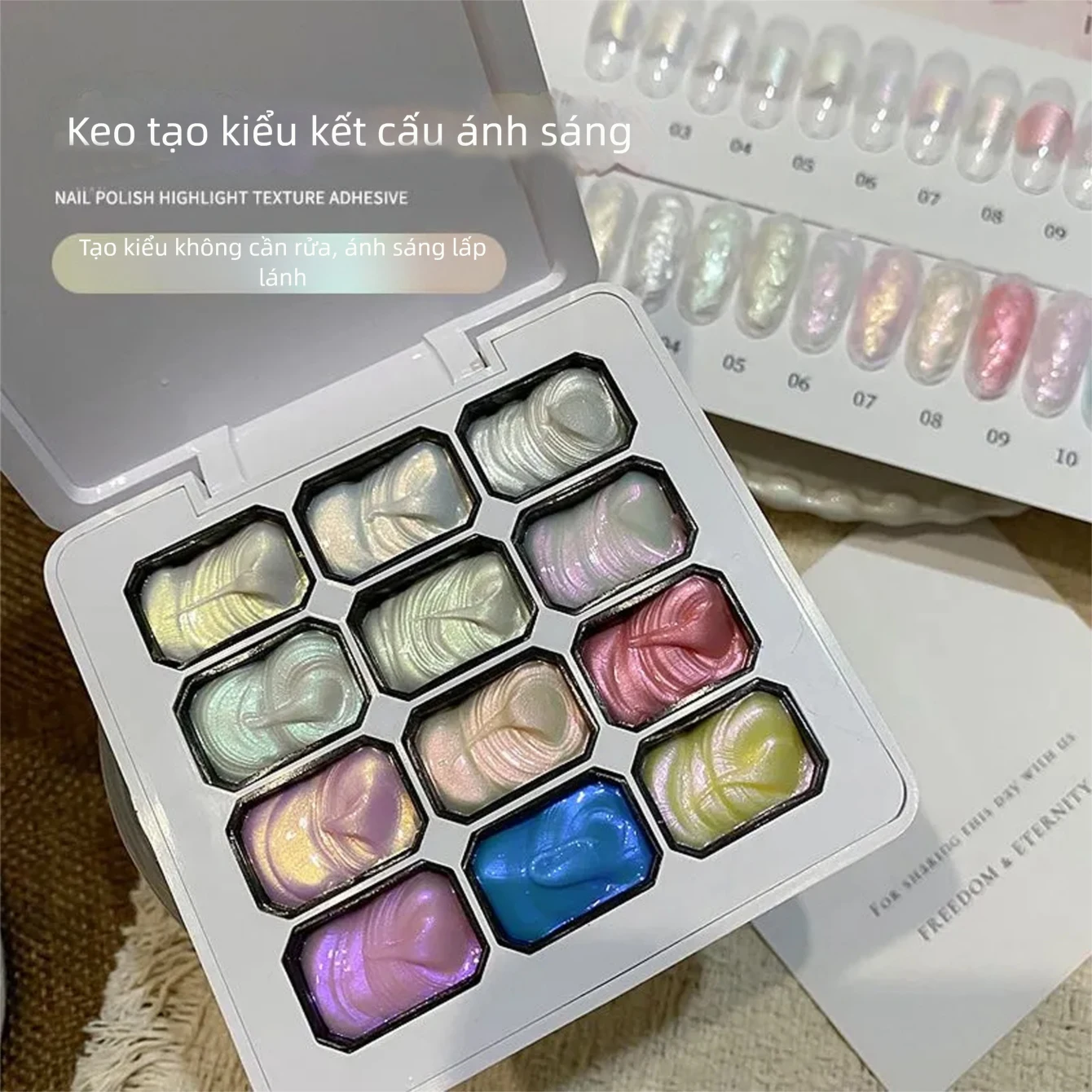 2026 Summer Aurora Acetate Texture Patting Gel High-Shine Satin Finish Moldable Sculpting Gel for Micro-Carving Nail Art