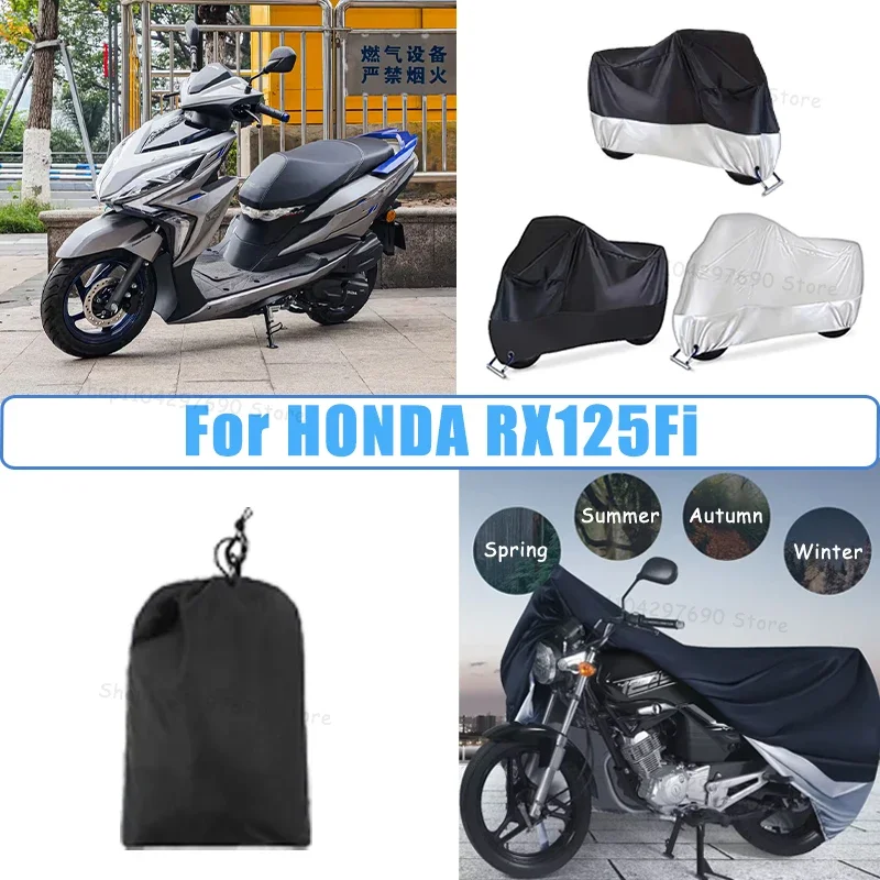 210D Oxford Motorcycle Cover Waterproof All Season UV Protection For HONDA RX125Fi Anti-Tear Windproof Motorbike Cover