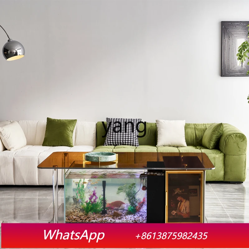 

LMMlight luxury tempered glass coffee table fish tank household simple fish farming integrated coffee table