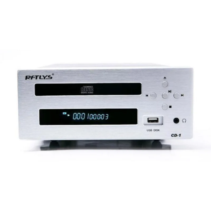 Rftlys CD1 Fever CD Player With U Disk Headphone Balanced Output Port CD Turntable Desktop CD Hard Disk Player