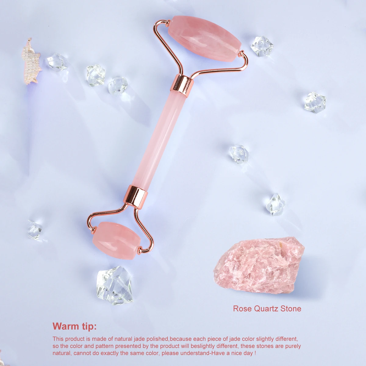 フェイシャルケアに使用されるクォーツジェイドローラー,フェイシャルケア,肌触り,美容,しわの軽減,しわの軽減,リラックス,1個