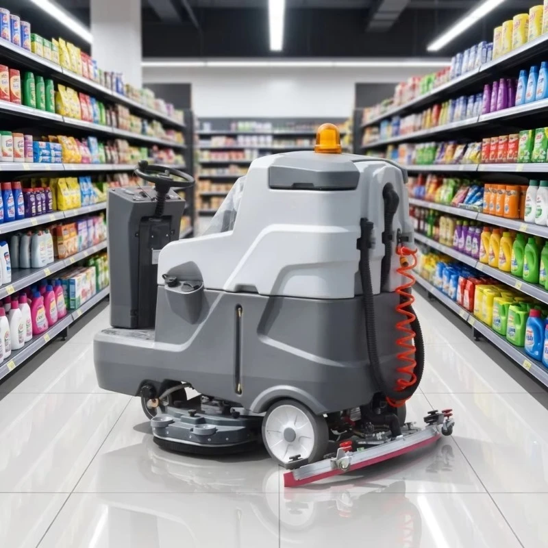 New Commercial Ride-on Battery-Powered Self-Propelled Floor Scrubber 1200mm Squeegee 180L Recovery Tank for Fast Water Recovery