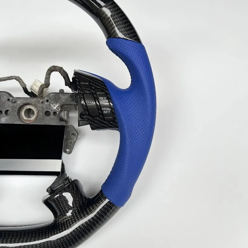 CCExcellent Factory Quality Gloss Carbon Fiber Japan LED  Round Top Flat Bottom for  Accord 7gen Steering Wheel view 3