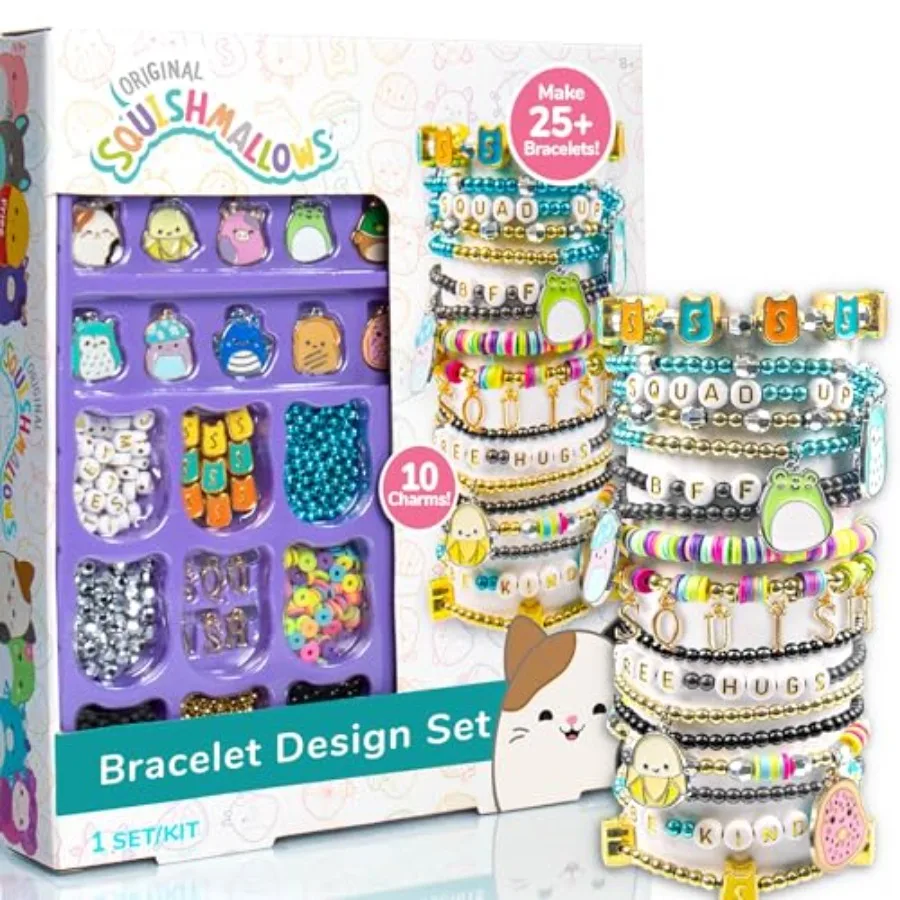 

Original Squishmallows Bracelet Design Set, Cute and Friendship Bracelet Kit, Jewelry Making Kit, Charm Bracelet Making Kit, Be