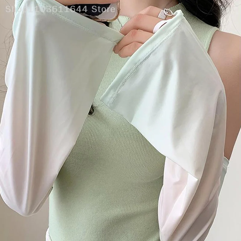 Mangas de brazo de Color degradado para hombre y mujer, protección solar UV para ciclismo, correr, conducir, antiquemaduras solares, 1 par