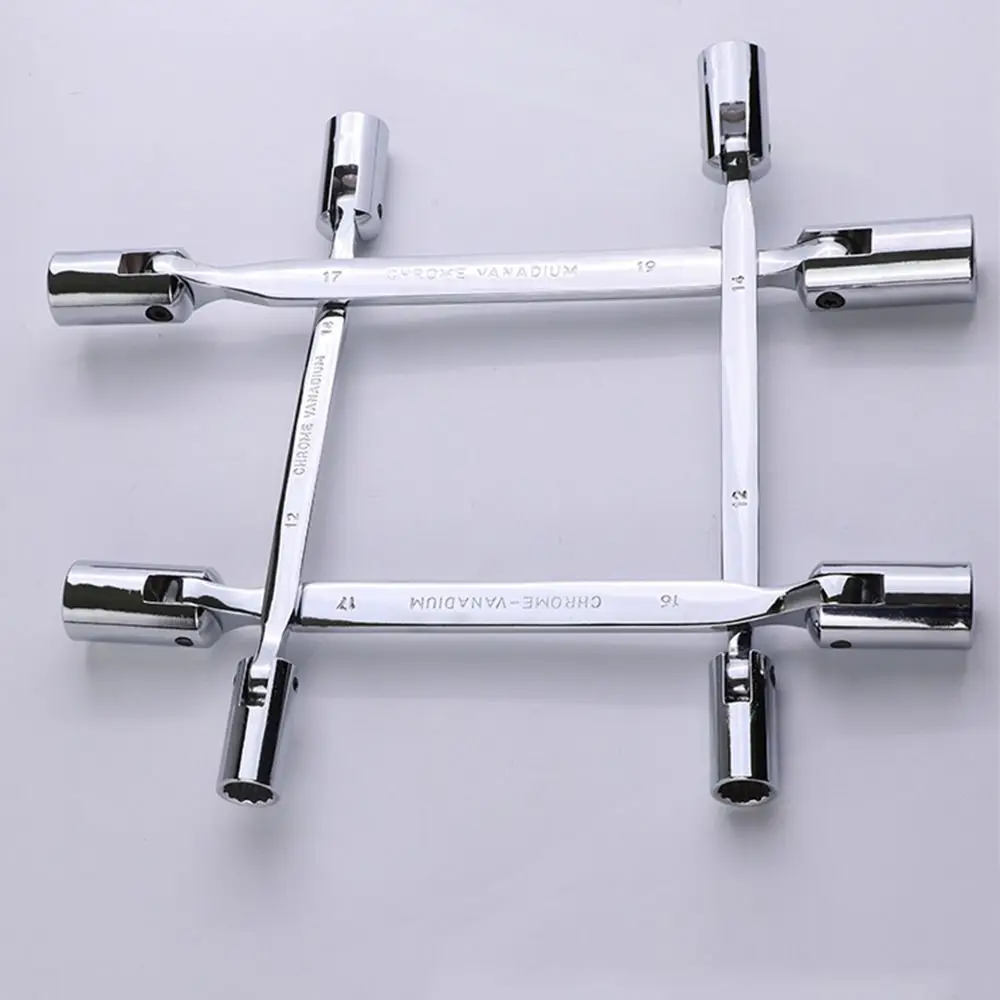 

Double Head Dual Head Spanner 12-point Non-slip Swivel Head Socket Wrench Easy To Use Durable Wrench Spanner Tool