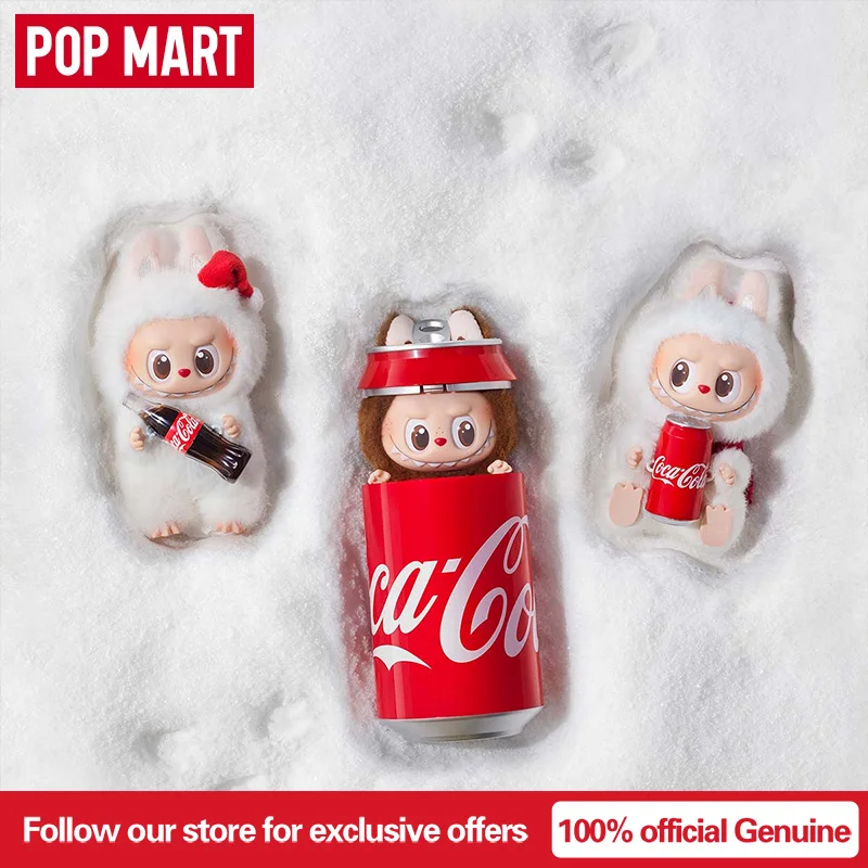 POP MART LABUBU THE MONSTERS COCA-COLA serie vinilo cara caja ciega juguetes Kawaii Anime figura de acción sorpresa caja misteriosa muñecas