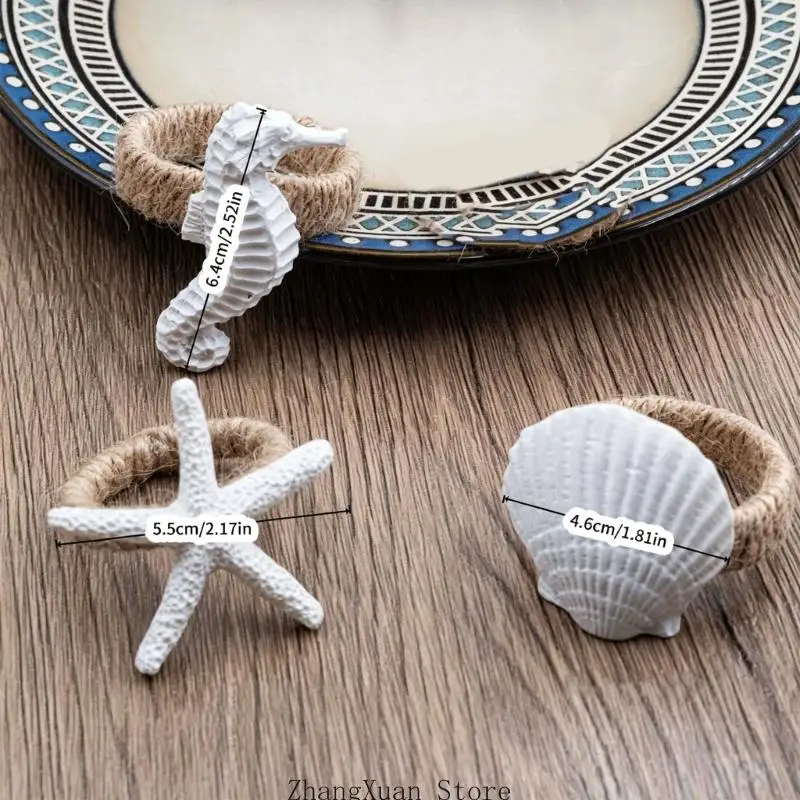 Serviettenhalter mit maritimem Design, Küstencharakter und Naturfaserbasis für Familienessen, Partys und 3XUF – Detail 6