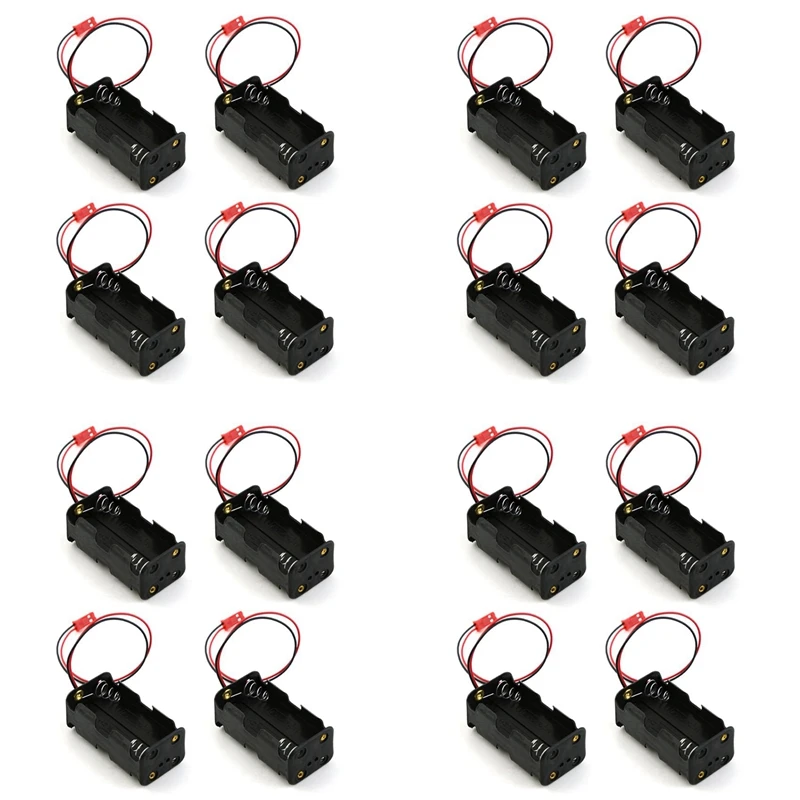 16Pack 6V 4XAA Battery Container Case Holder Pack Box JST Plug Receiver For HSP Redcat 1/8 1/10 RC Nitro Power Car Truck