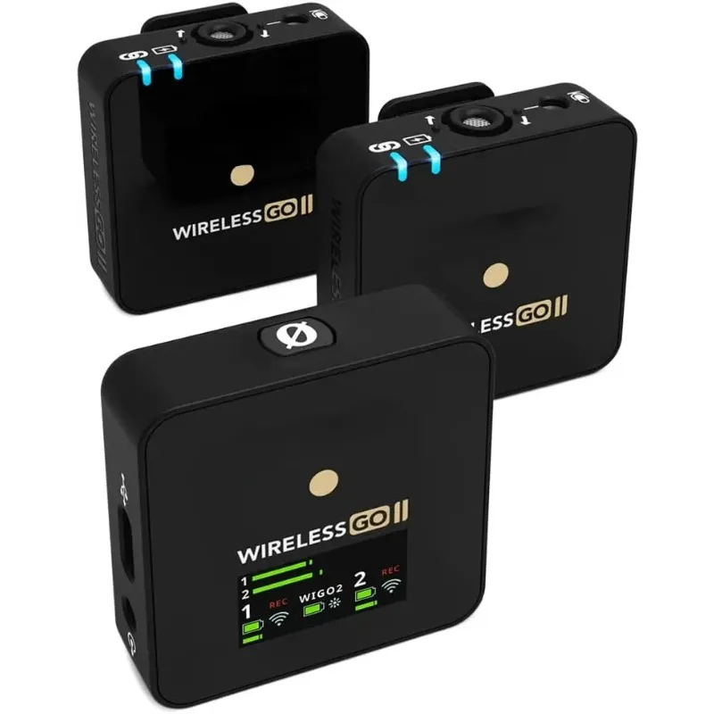 Wireless Go II Dual Channel Wireless System with Built-in Microphones with Analogue and Digital USB Outputs, Compatible