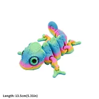 3D Printing Chameleon Figures Cartoon Animal Model Toy Movable Joint Fidget Toy Home Accessories Desktop Ornament Kids Gift