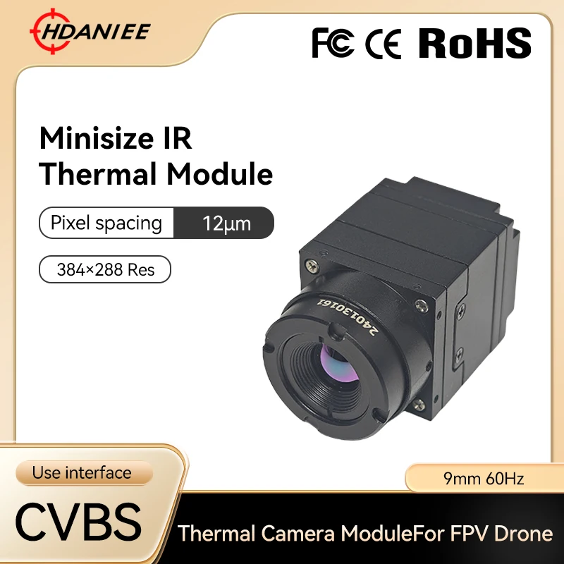 Thermal Camera Module 384x288 Industrial PCB Circuit Floor Heating Detection Thermal imaging Camera  for FPV Drones with CVBS