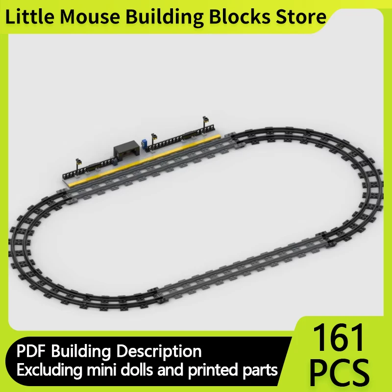 

Popular Street View Model MOC Building Bricks Railway Station Track Modular Technology Gifts Holiday Assemble Children Toys Suit