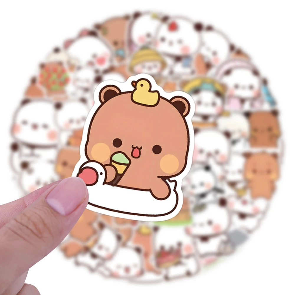

10/30/50/100pcs Cartoon Bubu and Dudu Stickers Cute Panda Bear Anime Sticker Scrapbooking Luggage Phone Creative Graffiti Decals