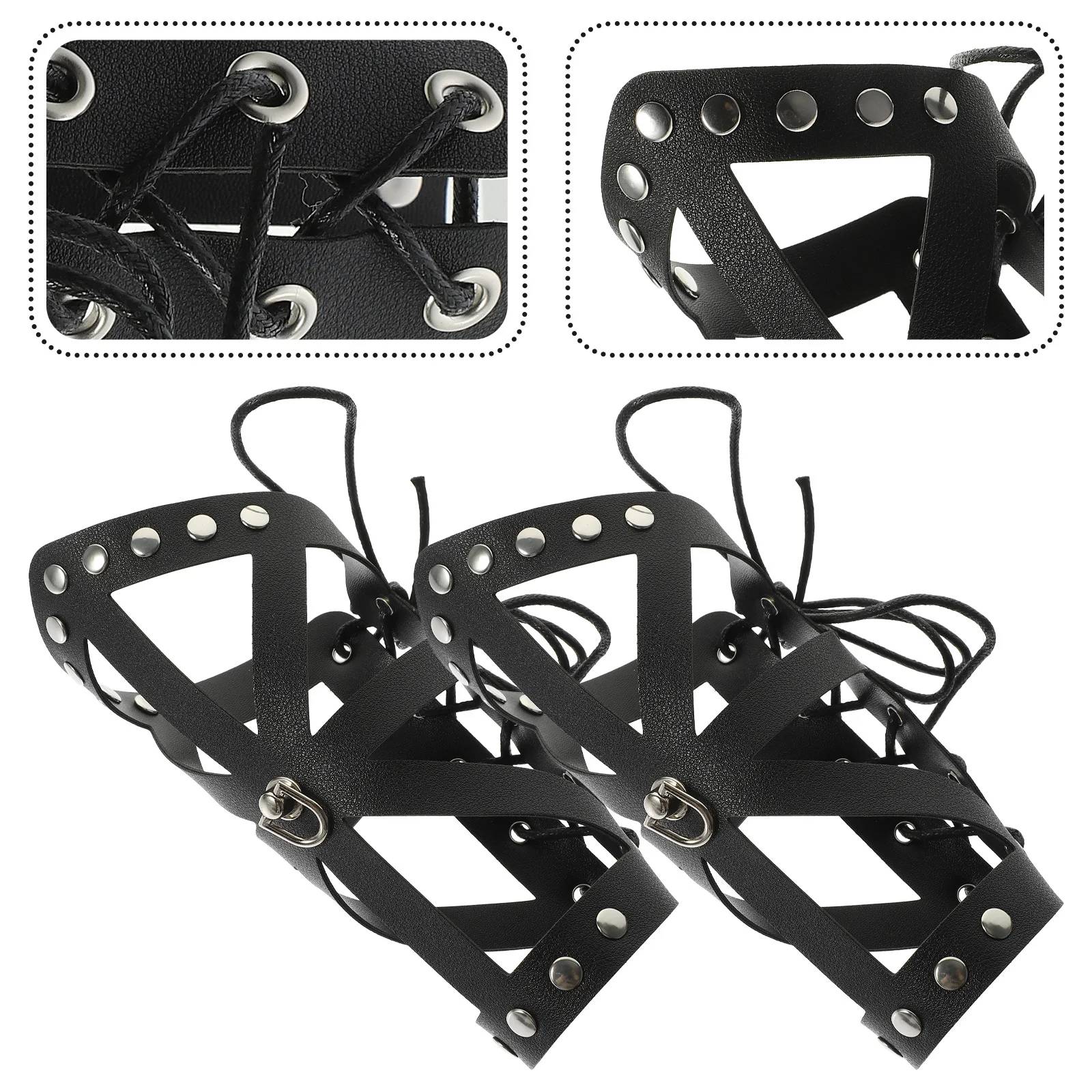 

2pcs Artificial Arm Guards Adjustable Punk Style Bracers For Cosplay Costume Role Play Medieval Vintage