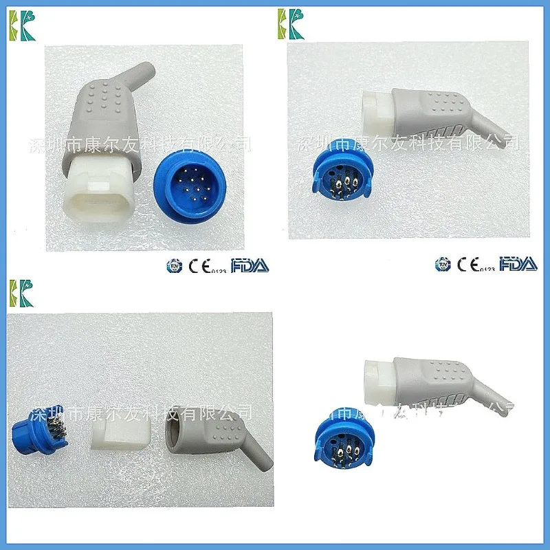 10-Pin Photoelectric Oximeter Connector Plug, Replacement Cable for Nellcor 2101 Oximeter Probe Accessories