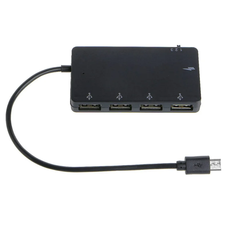 Suitable 1 Set Micro-USB OTG 4 Port Hub Power Charging Adapter Cable Micro USB OTG Connector For Smartphone Tablet High Speed