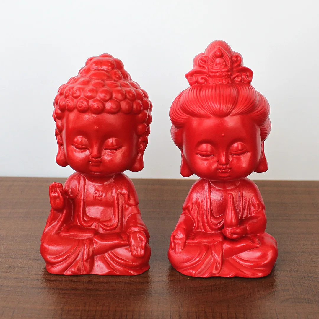 Buddha Gong,  Po, Natural Vermilion Sand  Statue Baby  Guanyin Bodhisattva, Tathagata Crafts