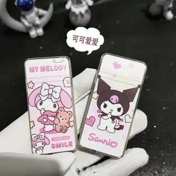 Roztomilý plynový zapalovač Hello Kitty s červeným plamenem: Zapalte srdce každé dívky, blikající zapalovače Kuromi Sanrio, romantický dárek na míru 6 nejlepší prodej zapalovač Hello Kitty - №5