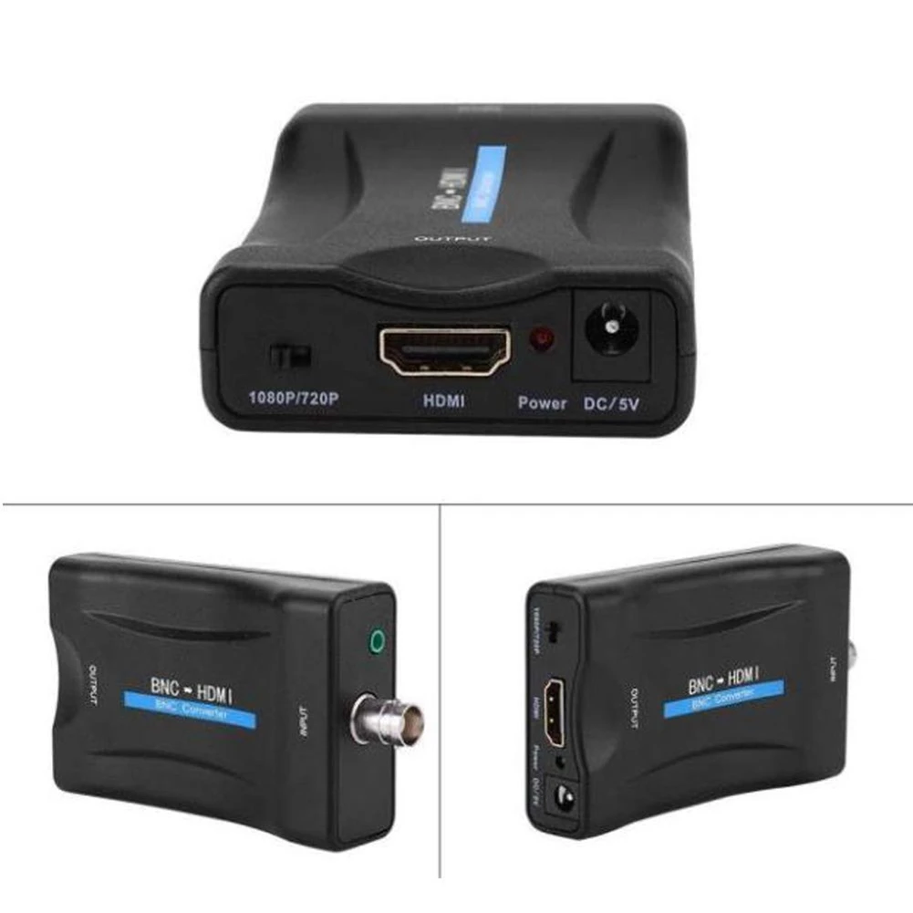 Adattatore da BNC a convertitore femmina CVBS BNC coassiale Uscita 1080P Gancio HDCP Telecamera di sicurezza DVR Sorveglianza