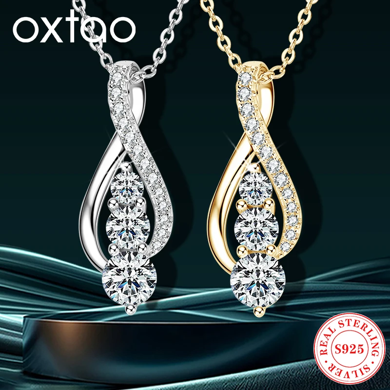 

Модный кулон «Бесконечность» 5 мм, 4 мм и 3 мм, муассанитовое ожерелье для женщин, серебро S925, классическое ювелирное ожерелье на удачу, подарок на день рождения