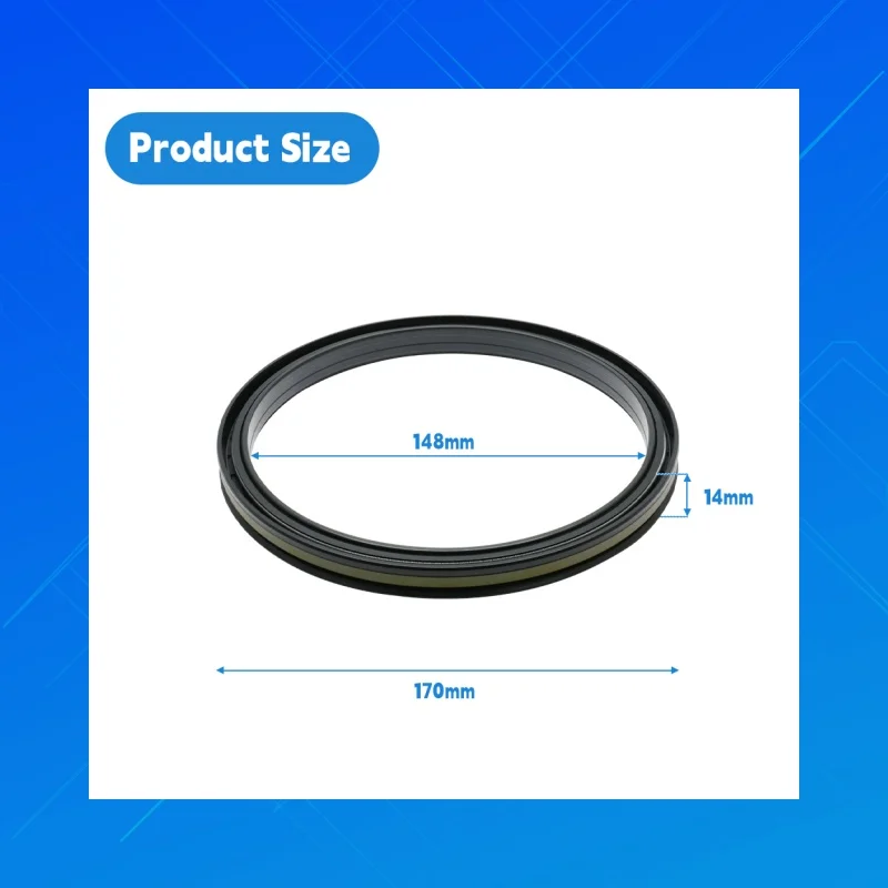 

Size:148x170x14mm,DMHUI high-qualityNBR tractor oil seals,applicable to Hub oil seal for 12018740B,Size:148*170*14mm