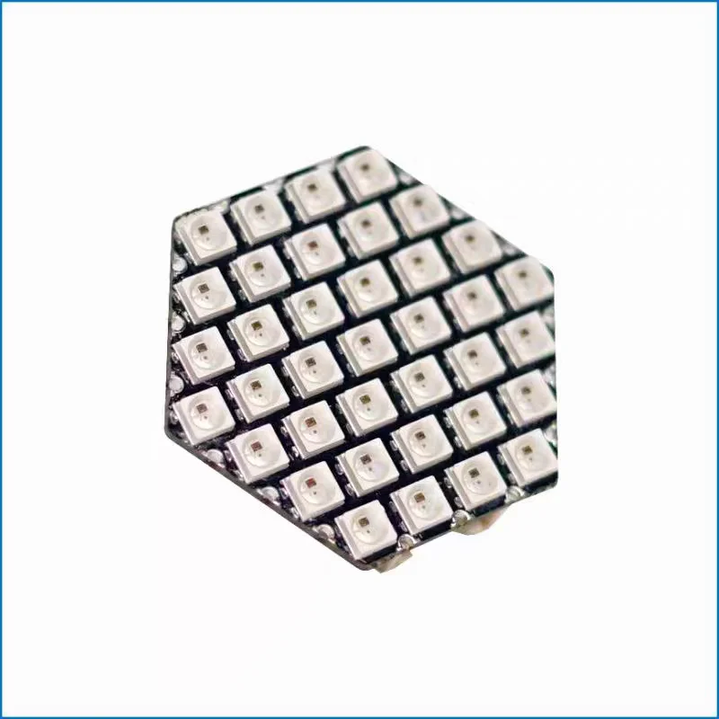 Official M5Stack Unit HEX Hexagon RGB LED Board with 37 LEDs, Programmable and Chainable SK6812