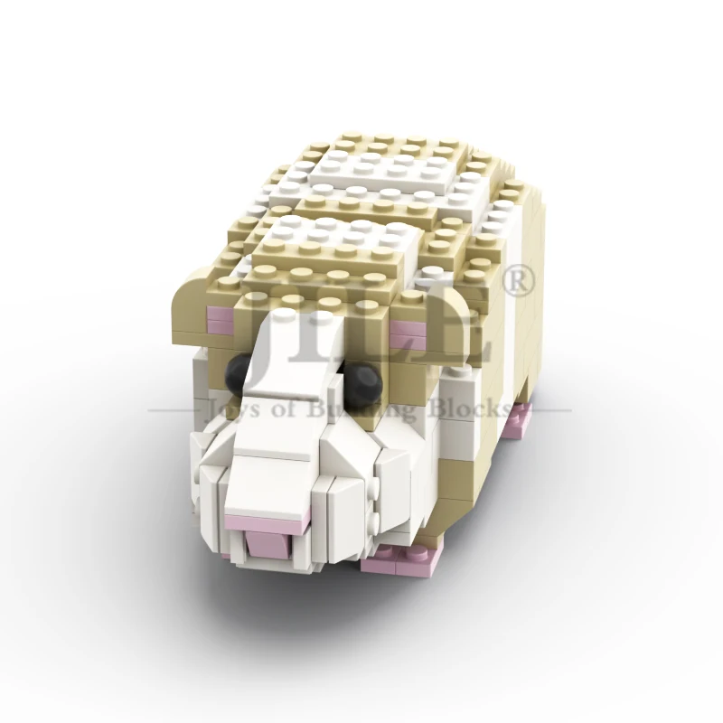 205 قطعة MOC الطوب خنزير غينيا الهامستر ماوس نموذج اللبنات لطيف الحيوانات الأليفة مجموعة الإبداعية لعبة طفل عيد ميلاد هدية الكريسماس #3