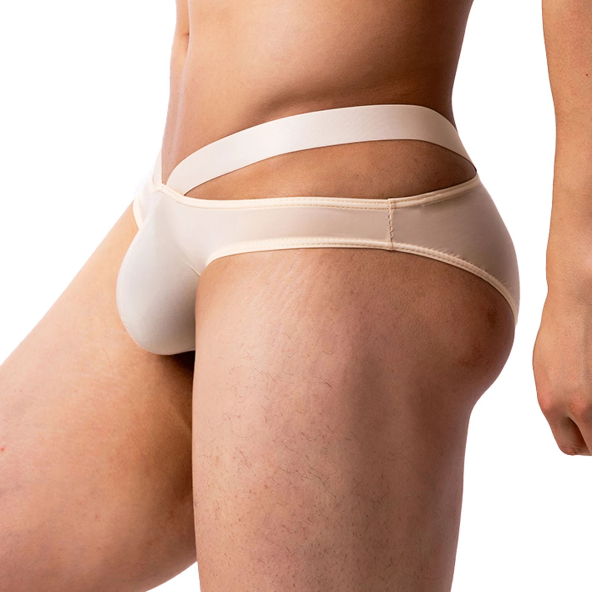 

Мужские мягкие комфортные трусы из ледяного шелка, сексуальные, с низкой посадкой, ультратонкие, дышащие, с анатомическим мешочком, мужское нижнее белье