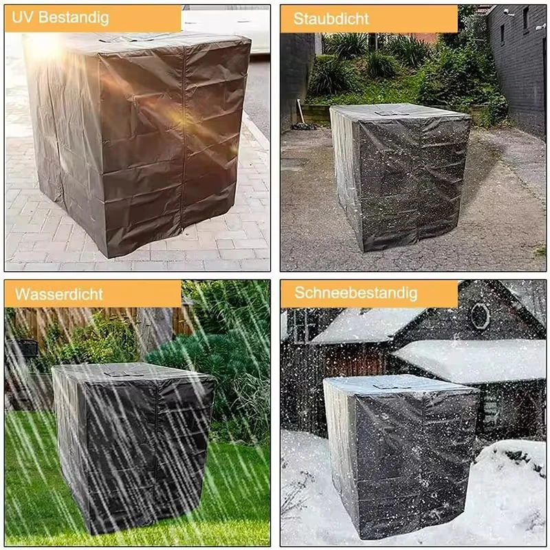 210D waterproof dust cover rainwater tank Oxford cloth UV protection cover garden box cover IBC container protective cover