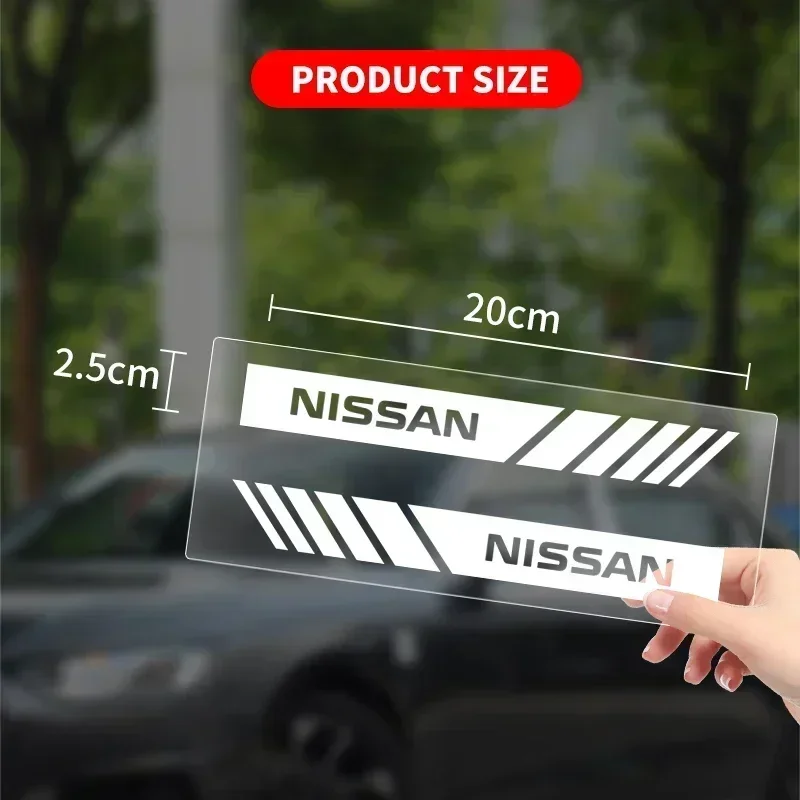 2pcs Car PVC Stripe Racing Strips Rear View Mirror Stickers For Nissan J10 X-Trail Qashqai Juke Leaf Micra NOTE Patrol Gadgets