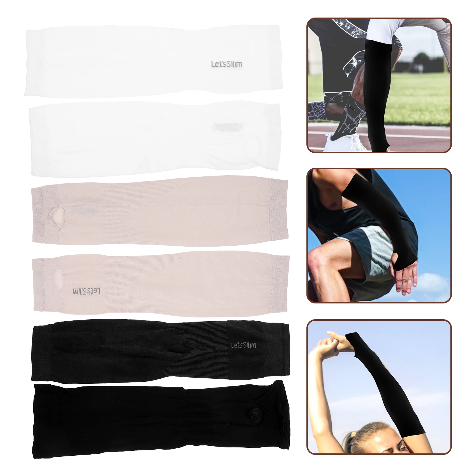 

Sun Protection Sleeve For Women Men Cooling Uv Arm Guard With Thumb Holes Outdoor Sports Anti-Slip Elastic Sleeve Skid