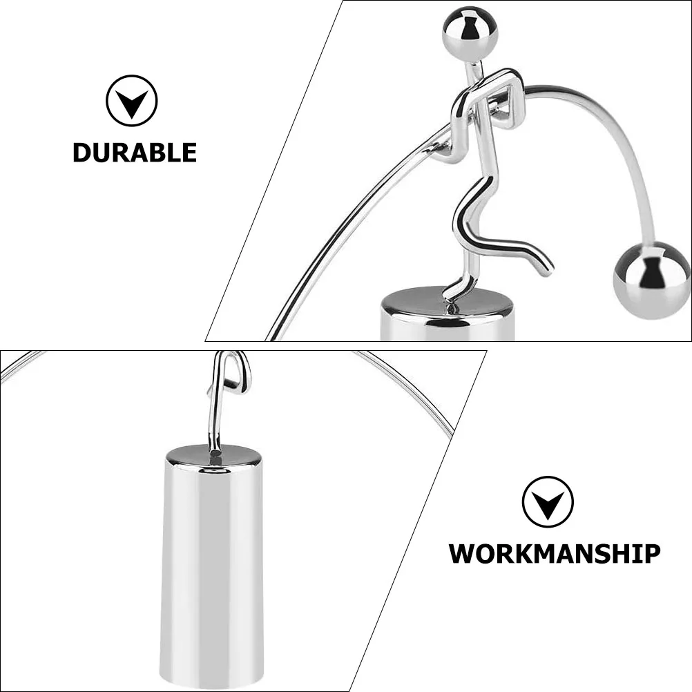 

Creative Iron Tumbler Balance Cylinder Weightlifting Man Ornament Home Decor Desktop Office Dorm Decorative Craft